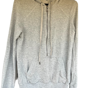 David Lerner Women Cotton Hooded gray pullover.‎ Large